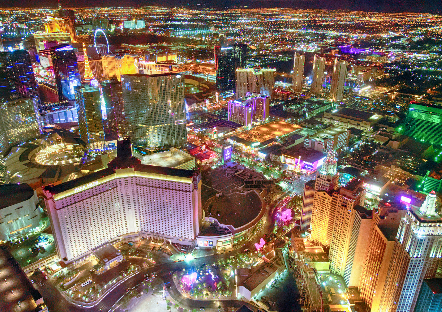 neon lights view Las Vegas, Nevada